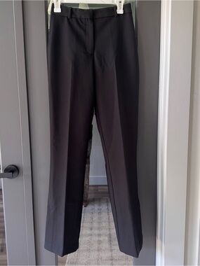 Zara Classic Black Straight Leg Slacks Modern Sleek